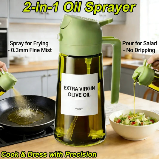 Green Glass Oil Dispenser 470mL