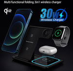 3-in-1 Wireless Charging Station — Foldable Magnetic Fast Charger