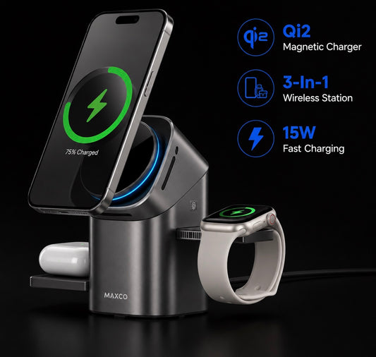 3-in-1 Qi2 Wireless Charger