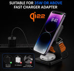 Foldable 3-in-1 Qi2 Wireless Charging Station