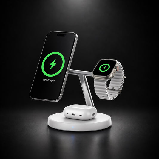 3-in-1 Wireless Charging Station — Foldable Magnetic Fast Charger