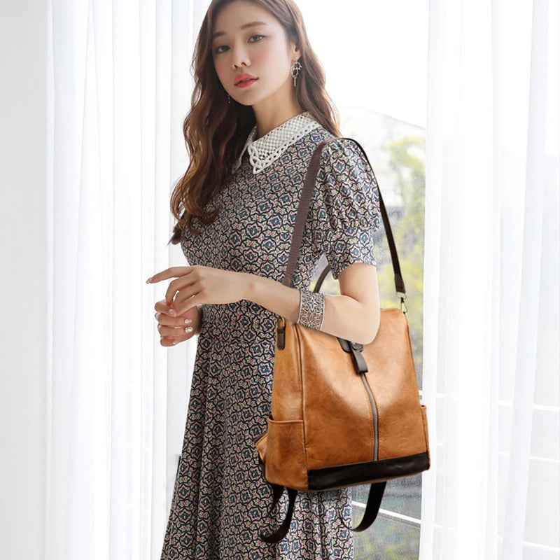 Womens fashion Anti-Theft backpack