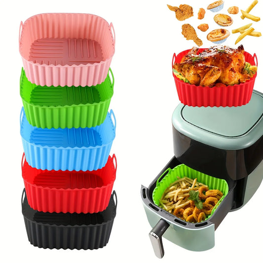1 square silicone air fryer liner