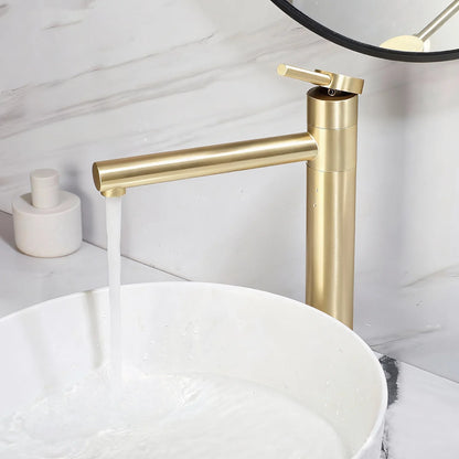 Brushed Gold Bathroom Basin Faucet 360°
