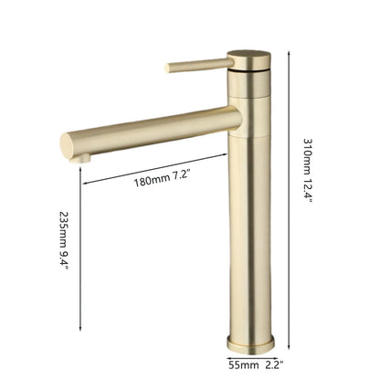 Brushed Gold Bathroom Basin Faucet 360°