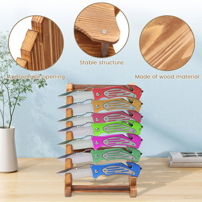 7-Layer Wooden Knife Stand