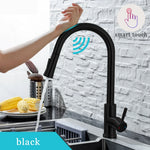 Smart Touch & Sensor Kitchen Faucet | Pull-Out Brushed Nickel