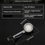 LED Color-Changing Shower Head | Water-Powered