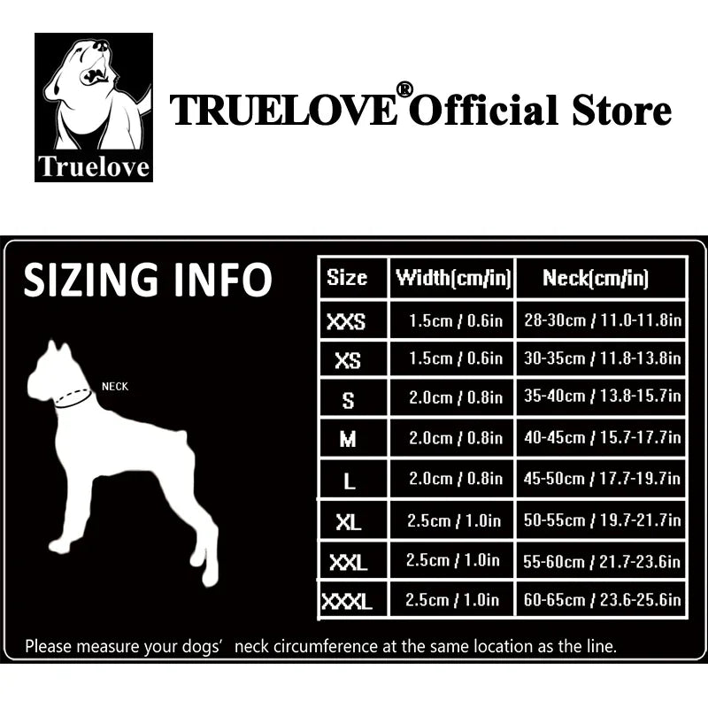 Truelove Reflective Padded Dog Collar