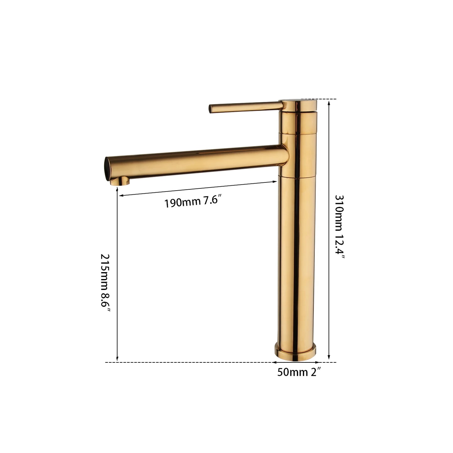 Brushed Gold Bathroom Basin Faucet 360°