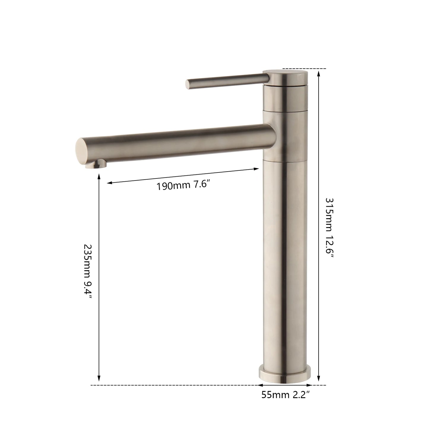 Brushed Gold Bathroom Basin Faucet 360°