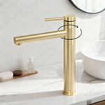 Brushed Gold Bathroom Basin Faucet 360°