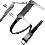 240W Fast Charging Cable with Built-In Phone Stand