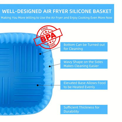 1 square silicone air fryer liner