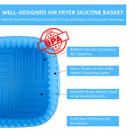 1 square silicone air fryer liner