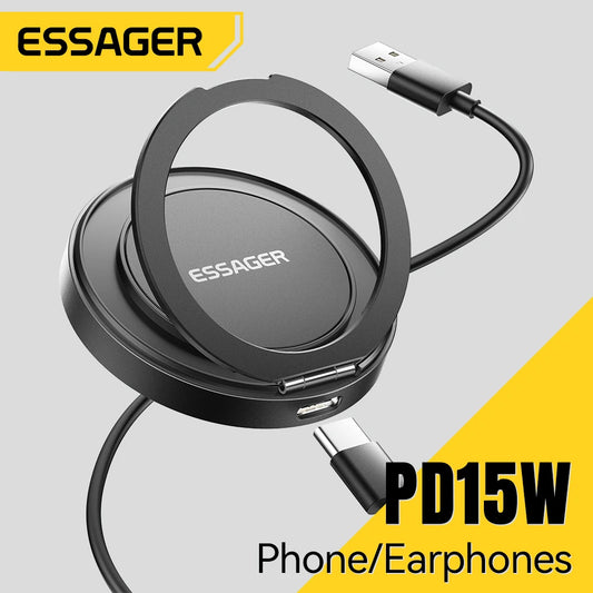 15W Magnetic Wireless Charger Stand - Iphone & Android