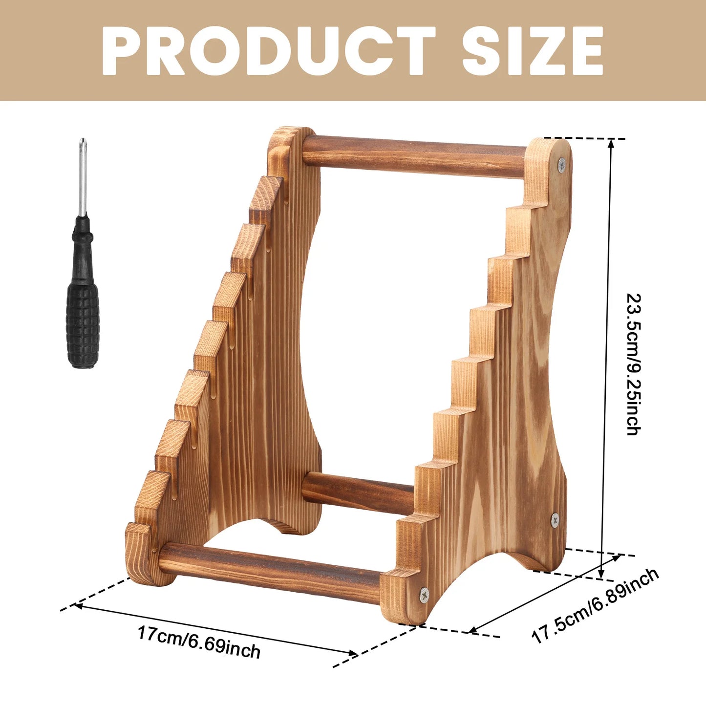 7-Layer Wooden Knife Stand