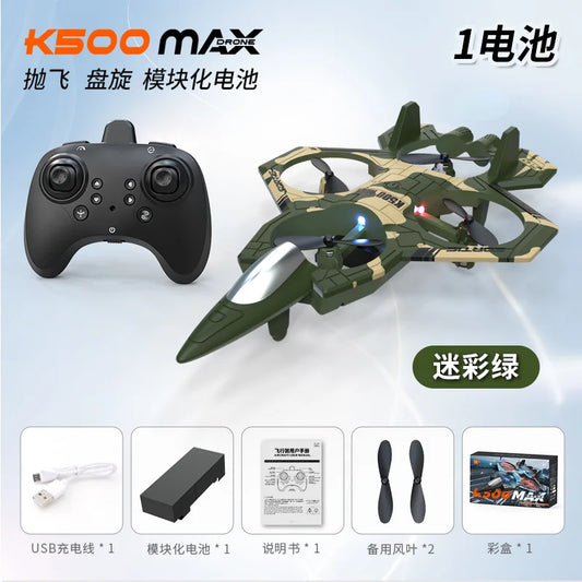 SkyStunt™ K500max RC Fighter Jet (LED Stunt Drone)