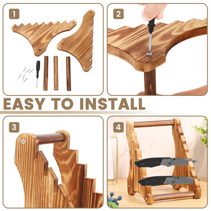 7-Layer Wooden Knife Stand