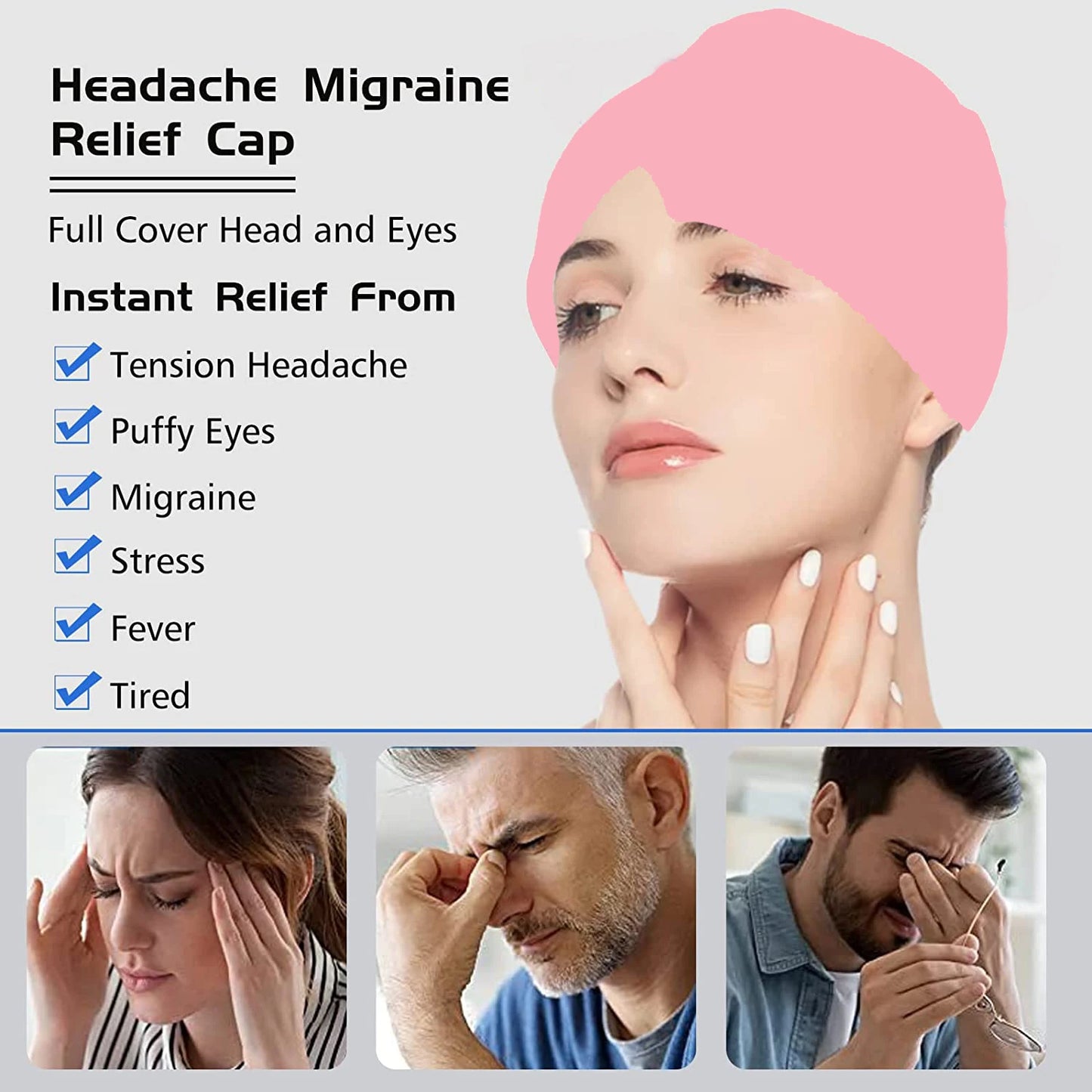 Relief Migraine Relief Cap/Eye mask