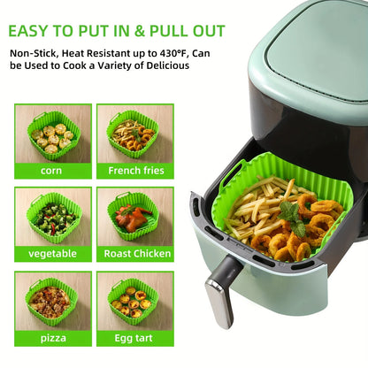 1 square silicone air fryer liner