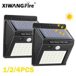 LED Solar Powered Motion Sensor Wall Light 1/2/4PCS
