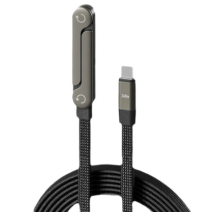 240W Fast Charging Cable with Built-In Phone Stand