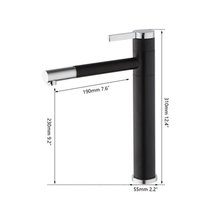 Brushed Gold Bathroom Basin Faucet 360°