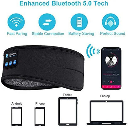 Bluetooth Wireless Headphones 5.0 Sleep Mask Headset
