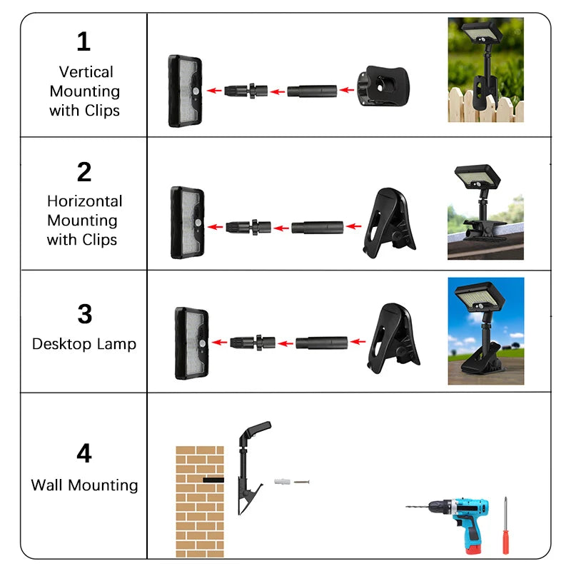 360° Outdoor Motion Sensor Solar Light