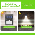 LED Solar Powered Motion Sensor Wall Light 1/2/4PCS